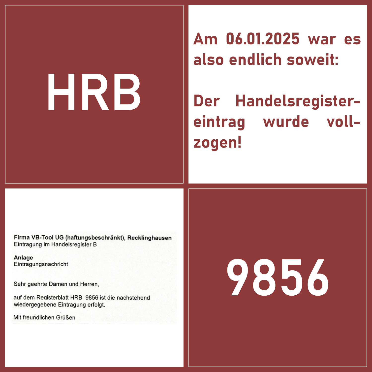 Firmengründung bestätigt